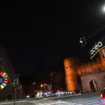 ACEA proietta sulla Piramide Cestia i simboli degli obiettivi di sviluppo sostenibile Onu dell'agenda 2030 (FOTO)