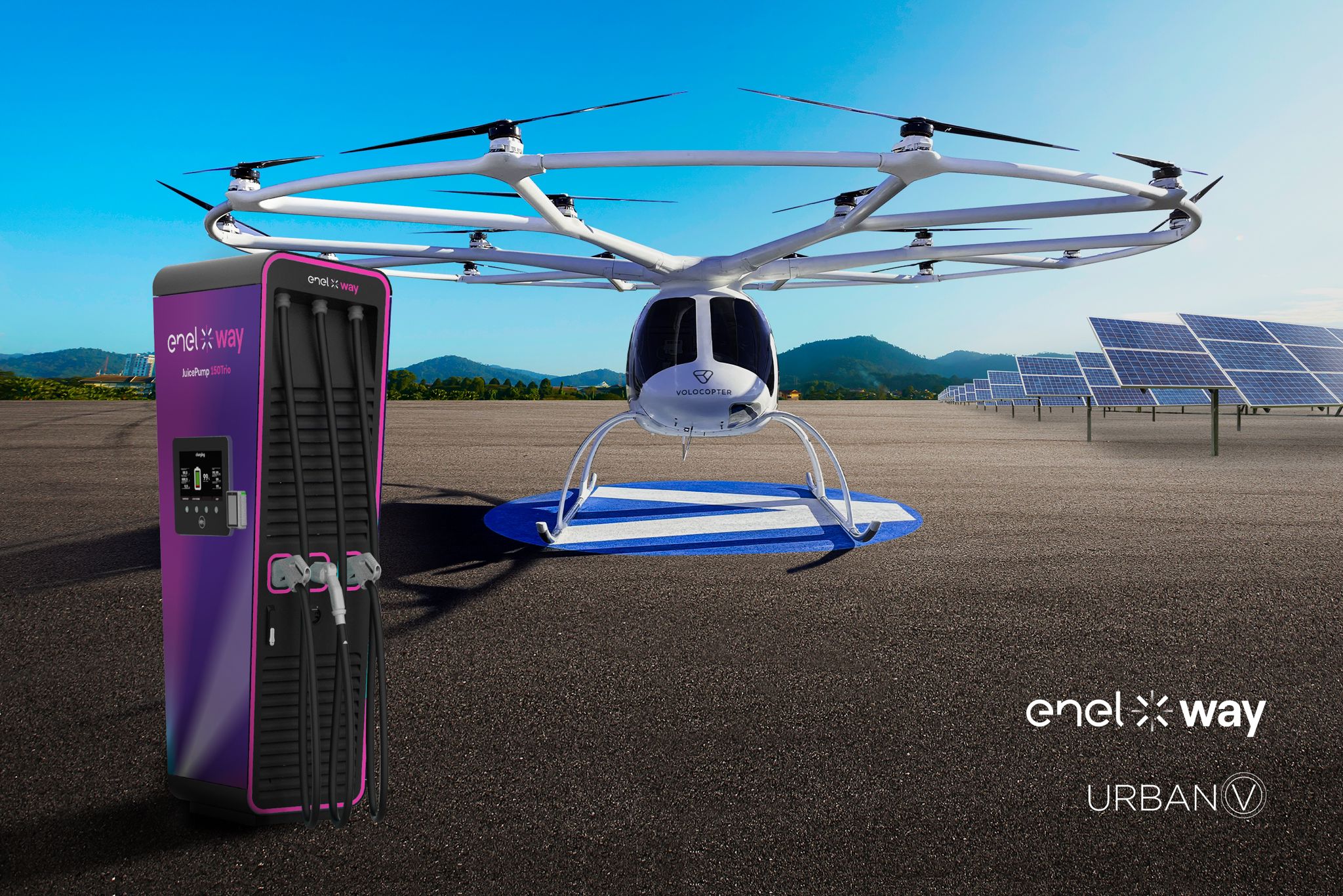 Mobilità aerea avanzata: siglato un accordo tra Enel X Way e UrbanV