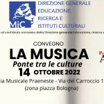 Venerdì 14 ottobre convegno "LA MUSICA. Ponte tra le culture"