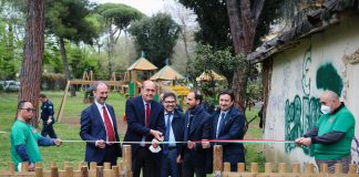 Zingaretti: “Inaugurata zona pedonalizzata e parco giochi al Santa Maria della Pietà” (FOTO)