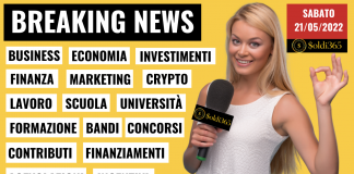 SOLDI365 – News 21.5.2022 – Rassegna crypto, Borse, assicurazioni, 730, Superbonus, assunzioni, avvisi fisco e tanto altro