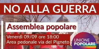 Unione Popolare contro la guerra: incontro con i candidati domani a Roma